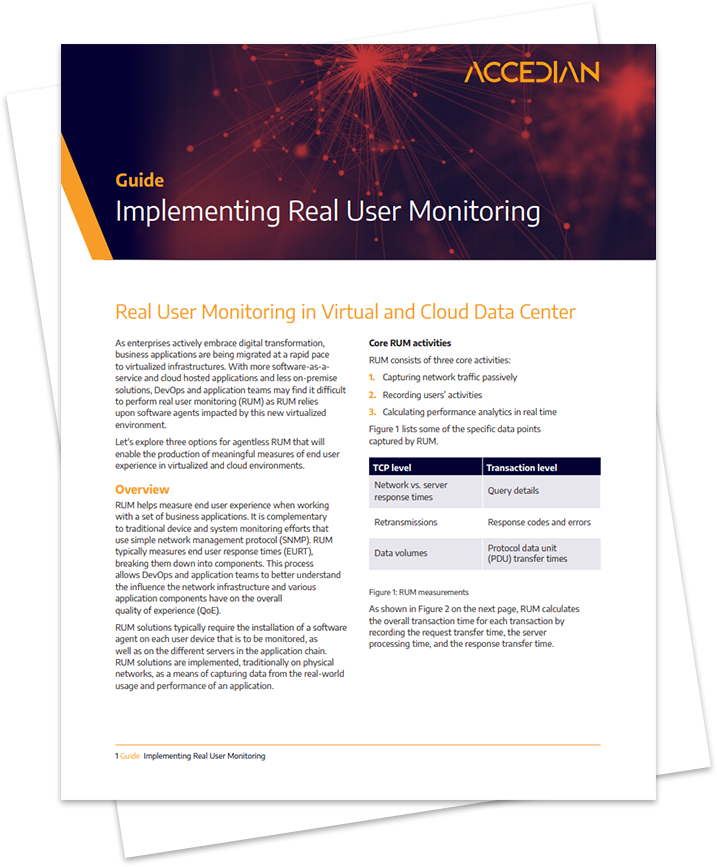 Implementing Real User Monitoring in Virtual & Cloud Data Centers Implementing Real User Monitoring in Virtual & Cloud Data Centers